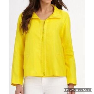 LAFAYETTE 148 Katerina Yellow Linen Jacket Size 2